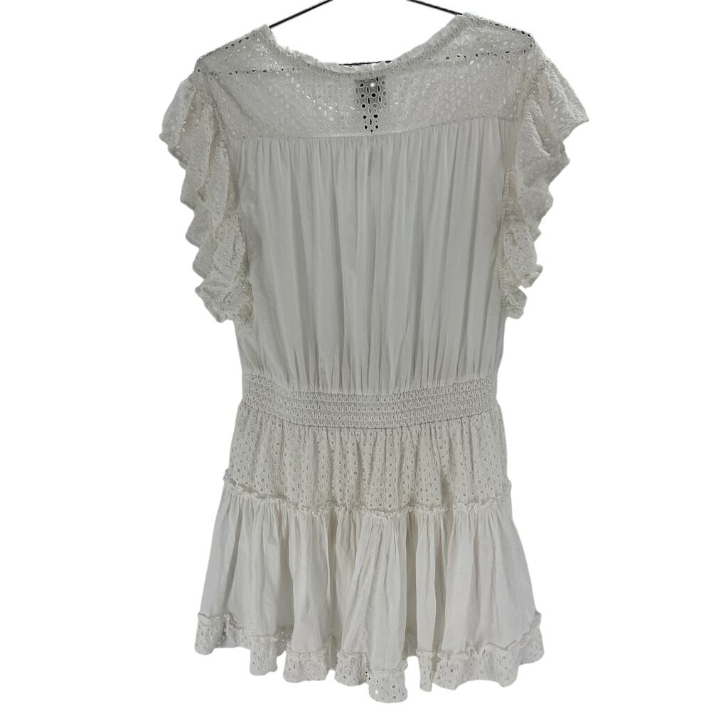 Misa Los Angeles Eyelet White Sarika Dress Size M - Picture 3 of 4